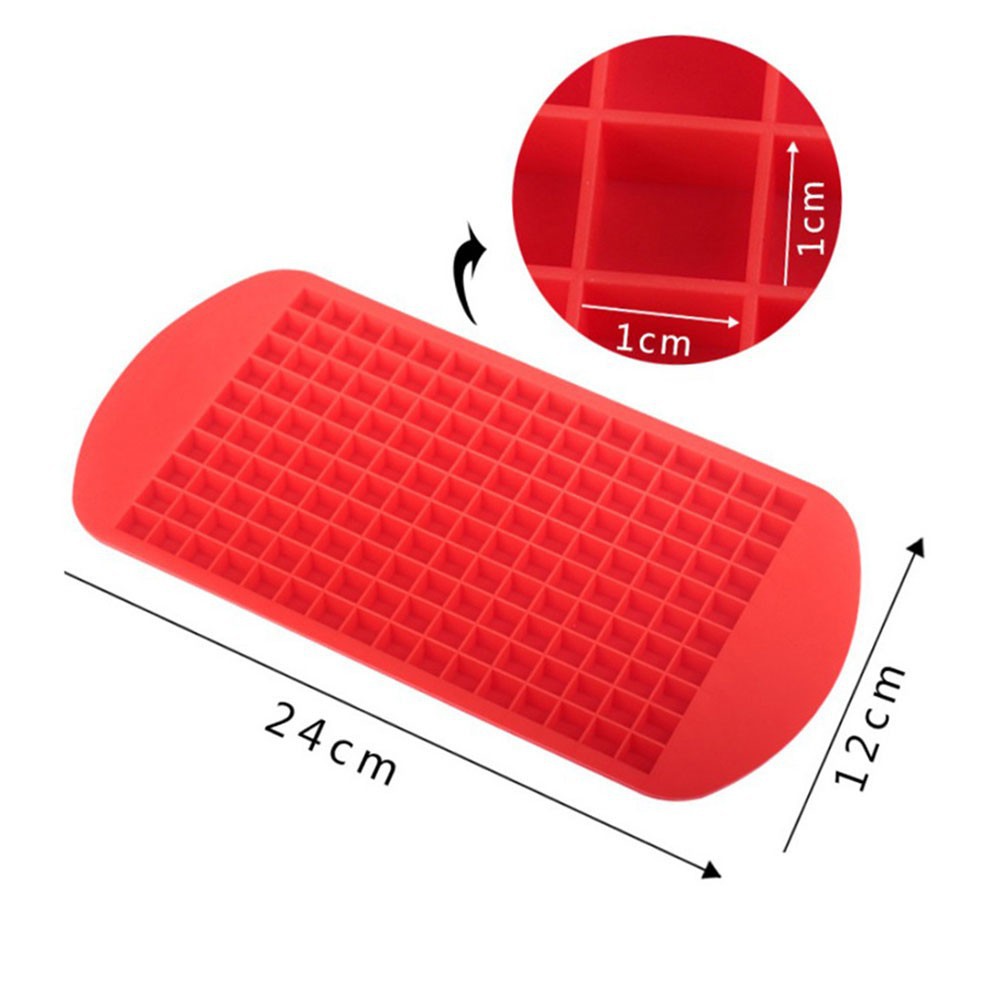160 Cavity Mini 1cm Square Silicone Ice Cube Mold Tiny Cube Tray