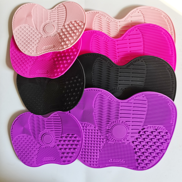 Large Apple Shape Silicone Makeup Brush Cleaning Mat