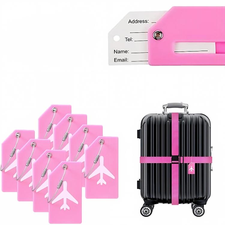 Airplane Pattern Silicone Luggage Tag