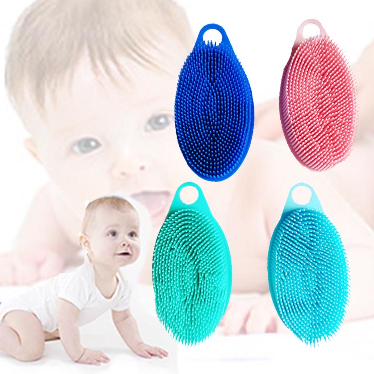 Dual Sided Teardrop Silicone Sensory Brush With Hanging Hole