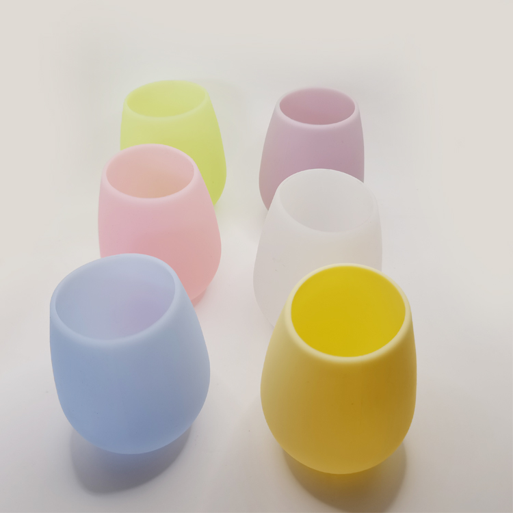 Frosted Macaron Silicone Wine Glass