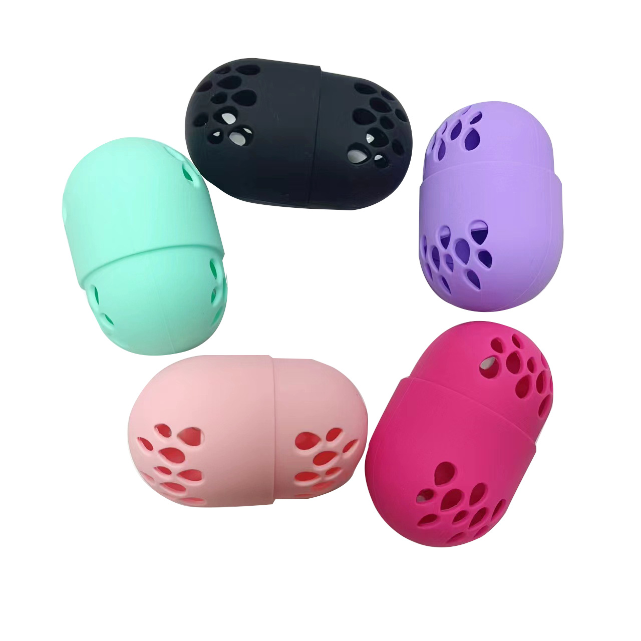 Split Breathable Capsule Silicone Beauty Sponge Case