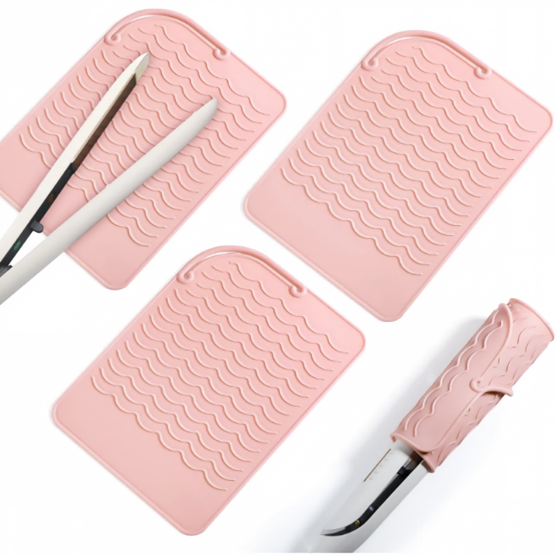 Standard Size Wavy Silicone Heat Resistant Mat For Hair Styling Tools