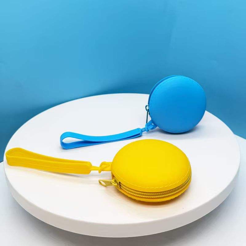 Round Zipper Silicone Earphone & Coin Purse